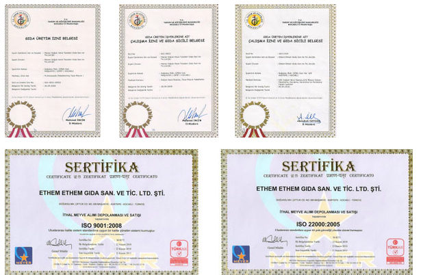 Cold Storage Depot quality certificates